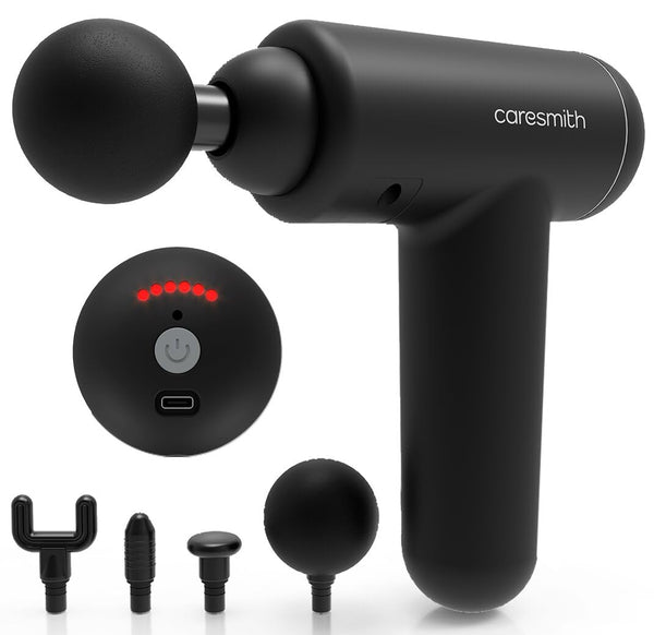 Massager Gun For Full Body Massager [4 Headsl] 6 Speed Mode Massager for Full Body Pain Relief, Muscle Relaxation of Neck, Shoulder, Back, Foot for Men & Women, Black.  (8)8 total reviews