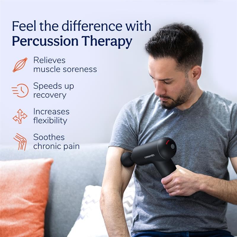 Massager Gun For Full Body Massager [4 Headsl] 6 Speed Mode Massager for Full Body Pain Relief, Muscle Relaxation of Neck, Shoulder, Back, Foot for Men & Women, Black.  (8)8 total reviews